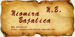Miomira Bajalica vizit kartica